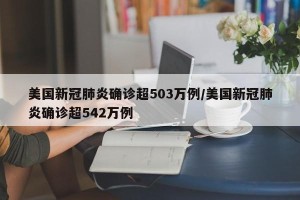 美国新冠肺炎确诊超503万例/美国新冠肺炎确诊超542万例