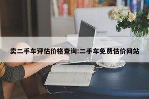 卖二手车评估价格查询:二手车免费估价网站