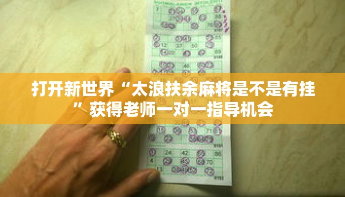 打开新世界“太浪扶余麻将是不是有挂”获得老师一对一指导机会