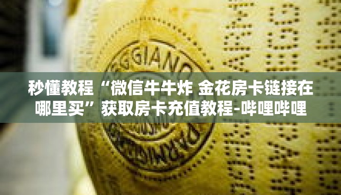 秒懂教程“微信牛牛炸 金花房卡链接在哪里买”获取房卡充值教程-哔哩哔哩