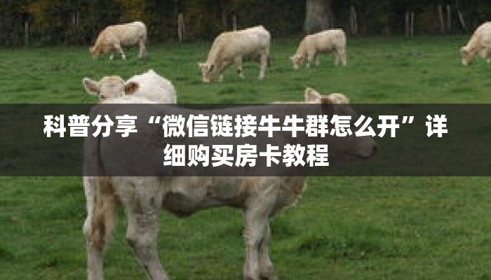 科普分享“微信链接牛牛群怎么开”详细购买房卡教程