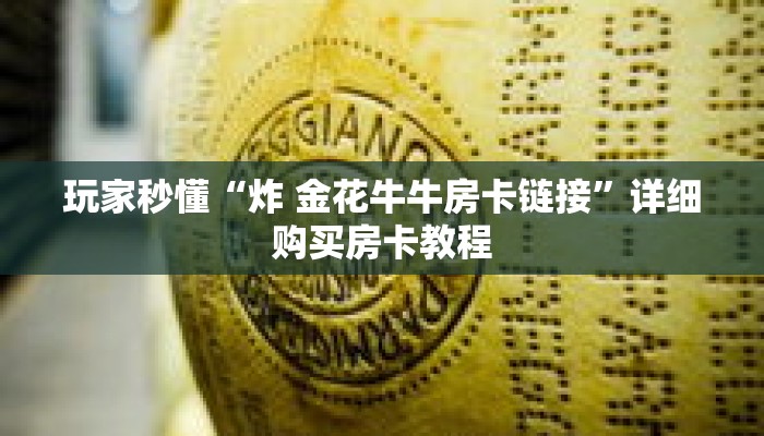 玩家秒懂“炸 金花牛牛房卡链接”详细购买房卡教程