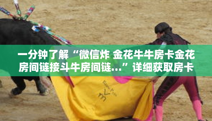 一分钟了解“微信炸 金花牛牛房卡金花房间链接斗牛房间链…”详细获取房卡